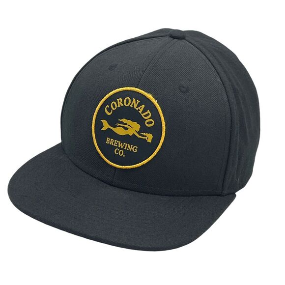 Coronado Brewing Company Black and Yellow Round Logo Snapback Hat Cap - Picture 2 of 6